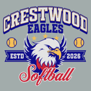 Crestwood Eagles Softball Design 1 on a Port & Co. ® - Youth Fan Favorite Tee Design