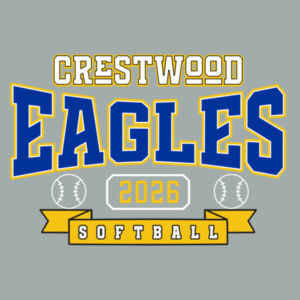 Crestwood Eagles Softball Design 3 on a Port & Co ® - Youth Fan Favorite Tee Design
