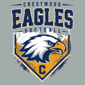 Crestwood Eagles Softball Design 6 on a - Youth Fan Favorite Tee Design