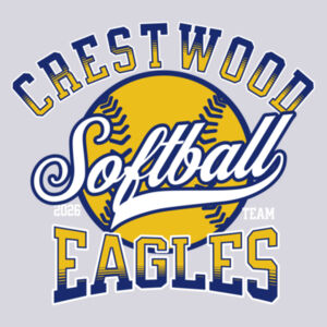 Crestwood Eagles Softball Design 2 on a Port & Co. ® - 50/50 Youth Core Blend Tee Design