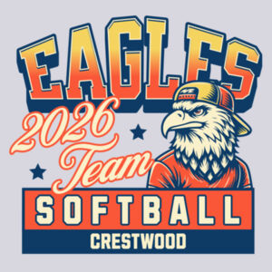 Crestwood Eagles Softball Design 5 - 50/50 Youth Core Blend Tee Design