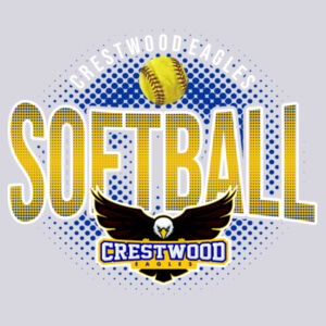 Crestwood Eagles Softball Design 8 on a - 50/50 Core Blend Tee Design
