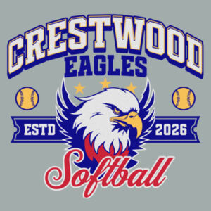 Crestwood Eagles Softball Design 1 on a Port & Co ® - Fan Favorite Tee Design