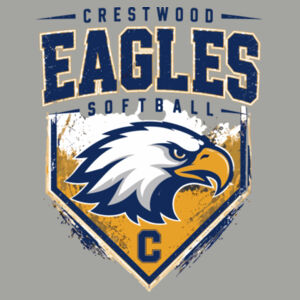 Crestwood Eagles Softball Design 5 on a - Youth PosiCharge ® Competitor Tee Design