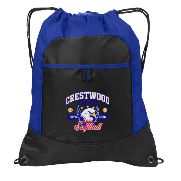 Crestwood Eagles Softball Design 1 on a - Pocket Cinch Pack Thumbnail