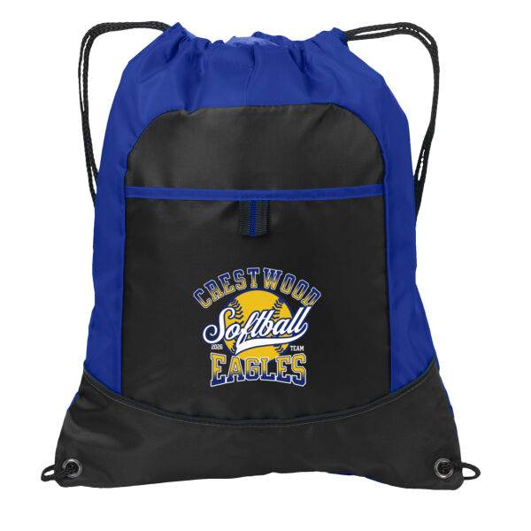 Crestwood Eagles Softball Design 2 on a - Pocket Cinch Pack Thumbnail
