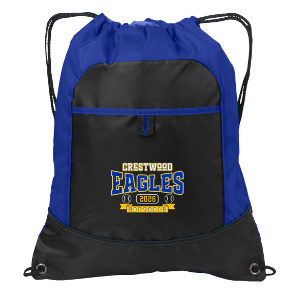 Crestwood Eagles Softball Design 3 on a - Pocket Cinch Pack Thumbnail
