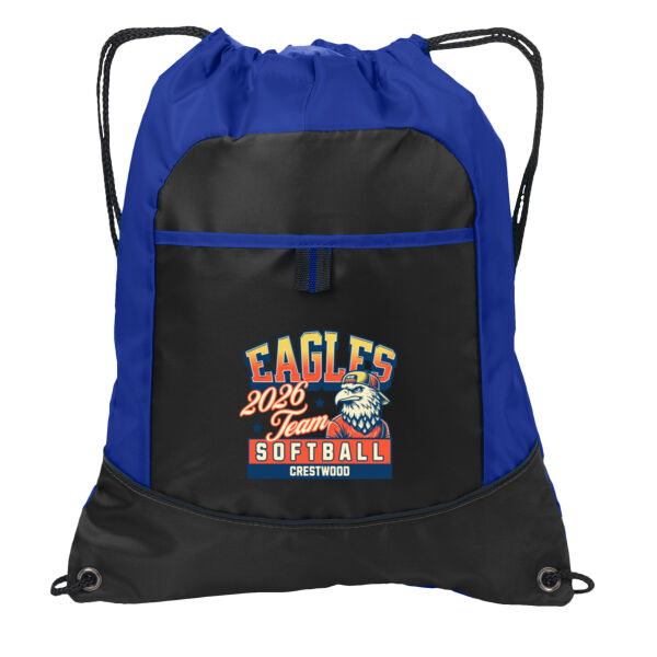 Crestwood Eagles Softball Design 5 on a - Pocket Cinch Pack Thumbnail