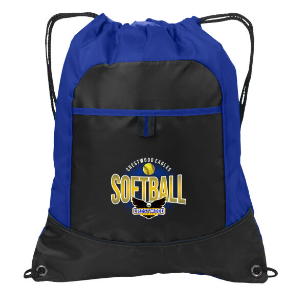 Crestwood Eagles Softball Design 8 on a - Pocket Cinch Pack Thumbnail