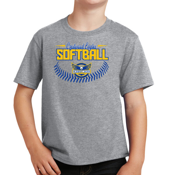 Crestwood Eagles Softball Design 4 - Youth Fan Favorite Tee Thumbnail