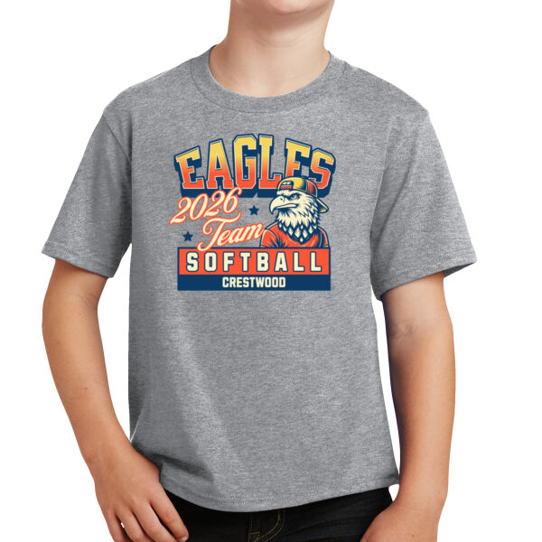 Crestwood Eagles Softball Design 5 - Youth Fan Favorite Tee Thumbnail