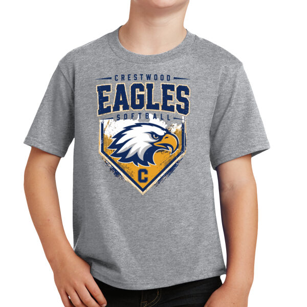 Crestwood Eagles Softball Design 6 on a - Youth Fan Favorite Tee Thumbnail