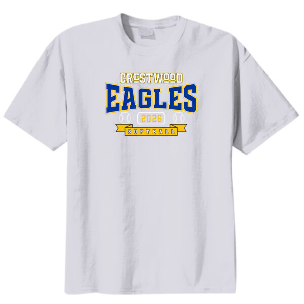 Crestwood Eagles Softball Design 3 on a Port & Co ® - 50/550 Youth Core Blend Tee Thumbnail