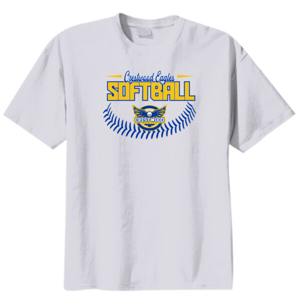 Crestwood Eagles Softball Design 4 - 50/50 Youth Core Blend Tee Thumbnail