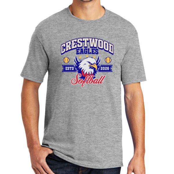 Crestwood Eagles Softball Design 1 on a Port & Co ® 50/50 - Core Blend Tee Thumbnail
