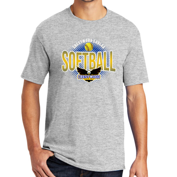Crestwood Eagles Softball Design 8 on a - 50/50 Core Blend Tee Thumbnail