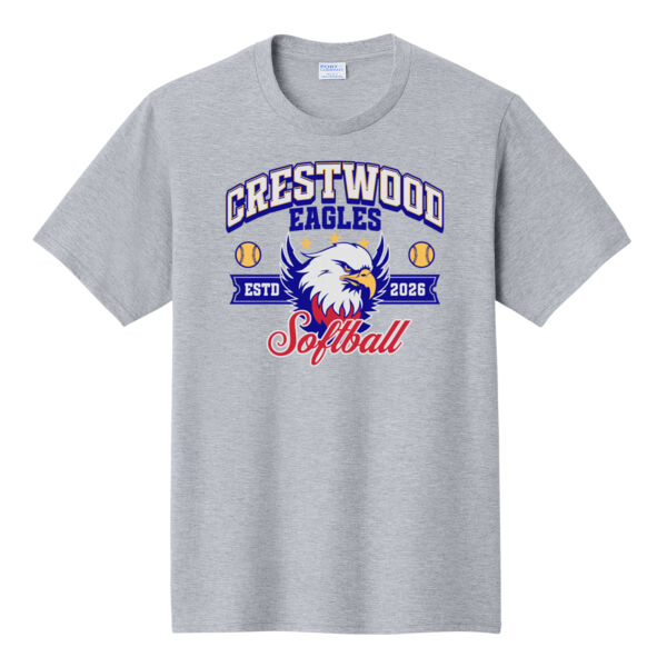 Crestwood Eagles Softball Design 1 on a Port & Co ® - Fan Favorite Tee Thumbnail