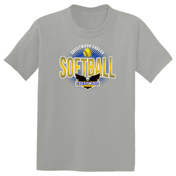 Crestwood Eagles Softball Design 8 on a - Youth PosiCharge ® Competitor Tee Thumbnail