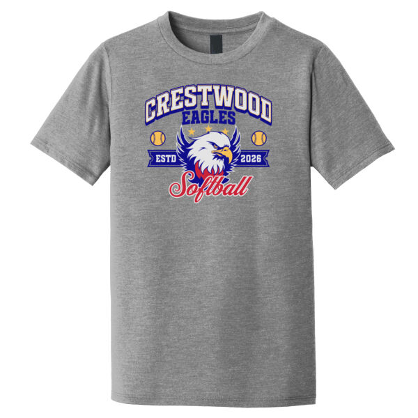 Crestwood Eagles Softball Design 1 on a District ® - Youth Perfect Tri ® Tee Thumbnail